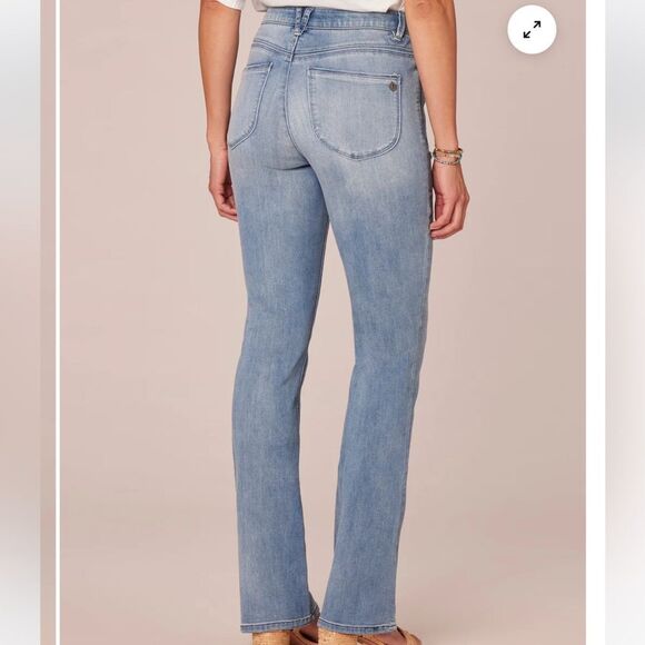 Democracy "Ab"solution High Rise Itty Bitty Boot Cut Light Blue Jeans Size16 Nwt - Picture 4 of 7